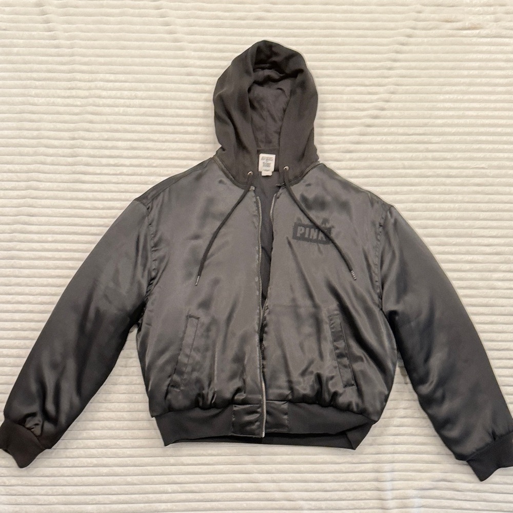 Victoria's Secret PINK Black Bomber jacket